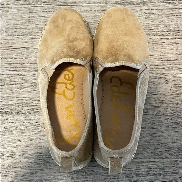 Sam Edelman Womens Carrin Platform Espadrille Oatmeal Suede Slip On size 8 - Picture 2 of 8